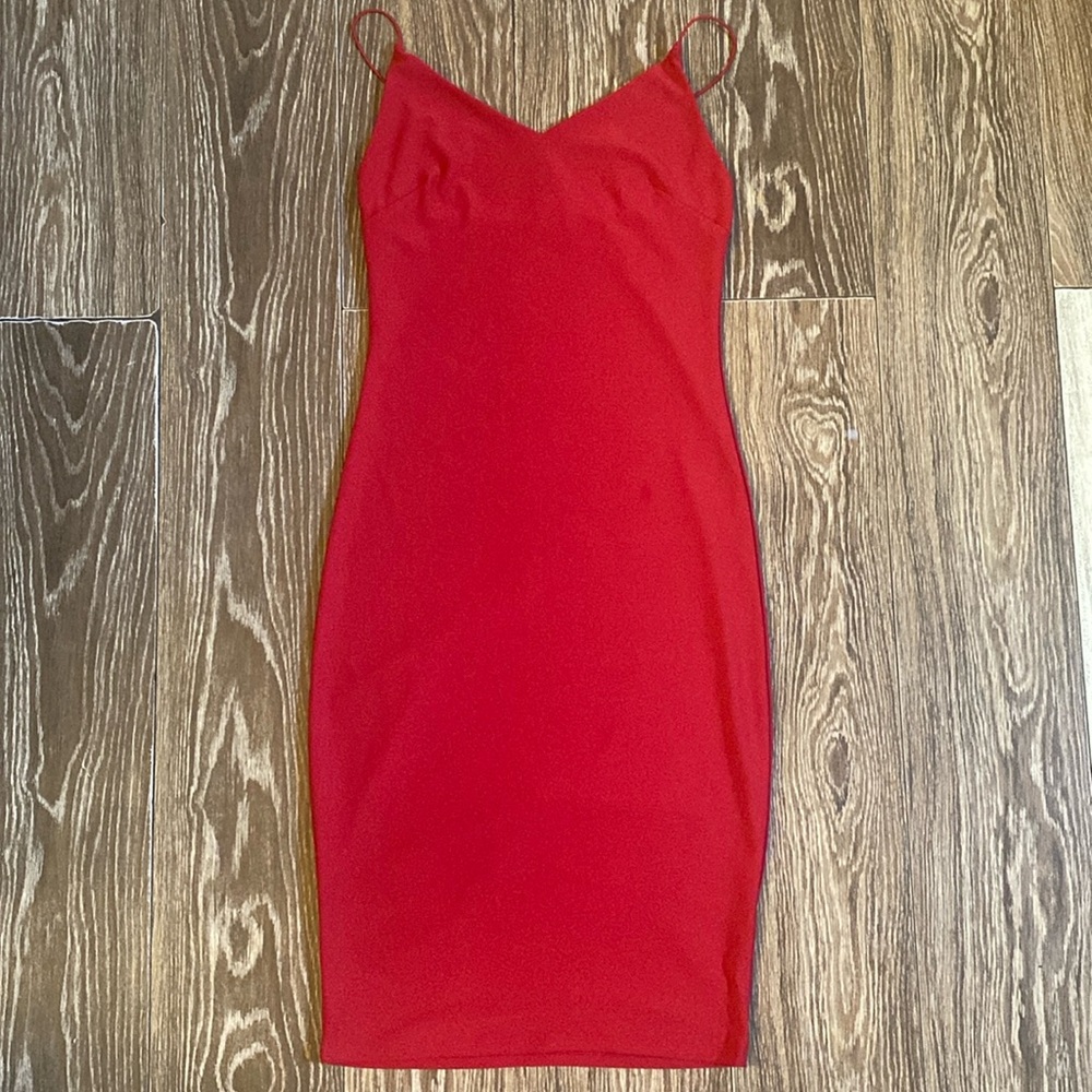 Poetry Red Bodycon Women Dress Size M Used